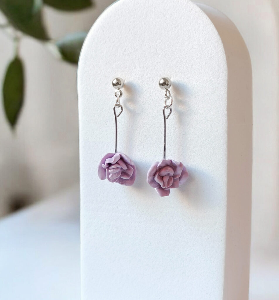 Cabaliito Pendientes Rose Lilas - Colección Mon Chèri